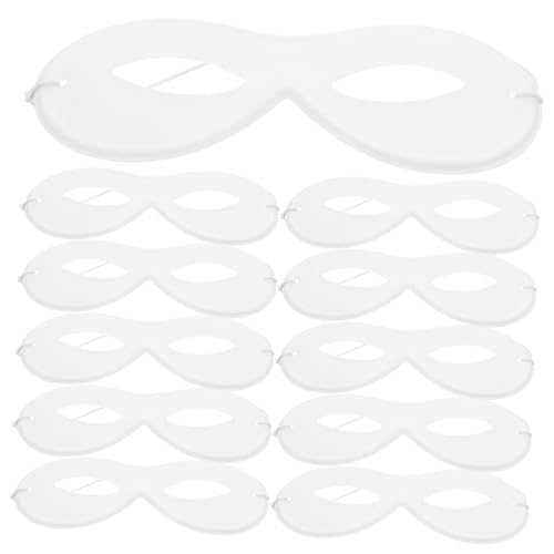ibasenice 20 Stück Kindergraffiti -Maske bemalte Maske Karnevalsmaske für Masken färben Handwerksmasken masken für halloween masken DIY-Farbmasken Bemalbare Tiermaske PVC Weiß von ibasenice