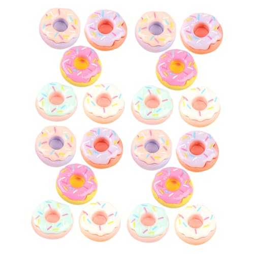 ibasenice 20 Stück Mini-Donuts winzige Donuts Nachtisch Puppe Krapfen Miniaturen mini süssigkeiten mini Accessoires Dollhouse Accessories Miniatur-Dessertmodell Mini- -Rollenspiel Harz von ibasenice