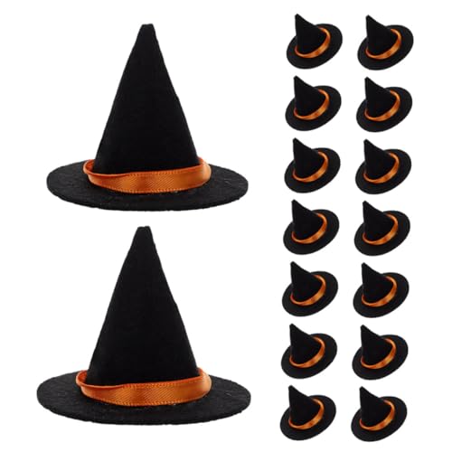 ibasenice 20 Stück Mini Filz Hexenhüte für Halloween Kleine Zauberhüte Langlebig und Farbintensiv Vielseitig für DIY Basteln Partydeko und Weinflaschen Verschönerung von ibasenice
