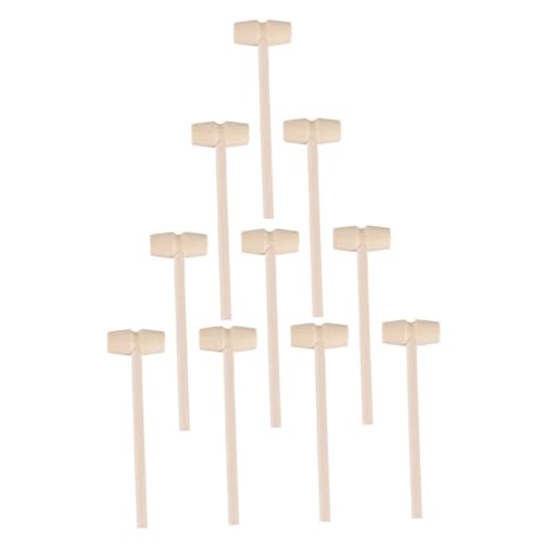 ibasenice 20 Stück Mini Holzhammer Lustige Hämmer für Kreative Spiele und Geburtstagspartys Sicher für Kleine Hände und DIY Projekte von ibasenice