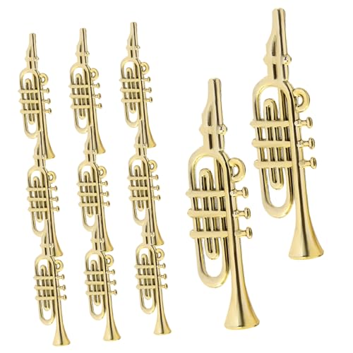 ibasenice 20 Stück Mini Musikinstrument Modell Weihnachts Mini Instrument Mini Baumschmuck Weihnachts Miniatur Ornament Mini Musikinstrumente Mini Instrumente Trompetenspielzeug von ibasenice