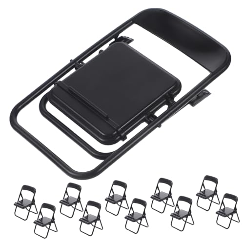ibasenice Miniatur-telefonhalter 20 Mini-klappstühle Miniatur-stuhlmodelle Miniatur-telefonhalter Mini-stühle Miniatur-stuhlspielzeug R-Set von ibasenice