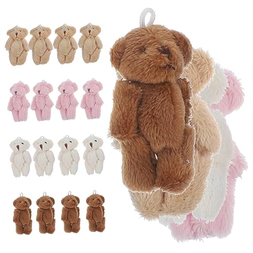 ibasenice 20 Stück Mini-plüschbär Mini-kuscheltiere Kleiner Bär Aus Plüsch Taschenanhänger Minibär Zum Basteln Geldbörsenanhänger Für Handtaschen Miniaturbären Zum Basteln Pp Baumwolle von ibasenice