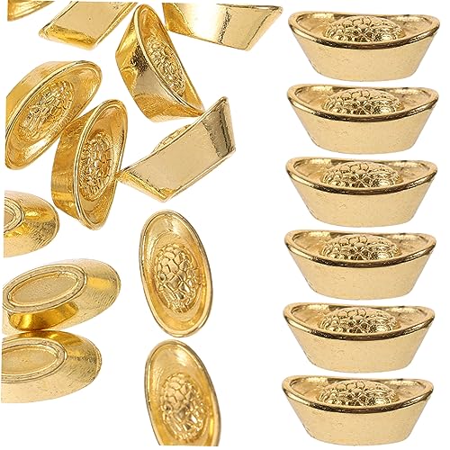 ibasenice 20 Stück -Modell Miniaturen Miniaturbarren Klein Winzig Goldbarrendekor Mini -Figur Mini-Haus-hausdekorationen DIY Zubehör Mini - Barrendekore Modelle Papier Golden von ibasenice