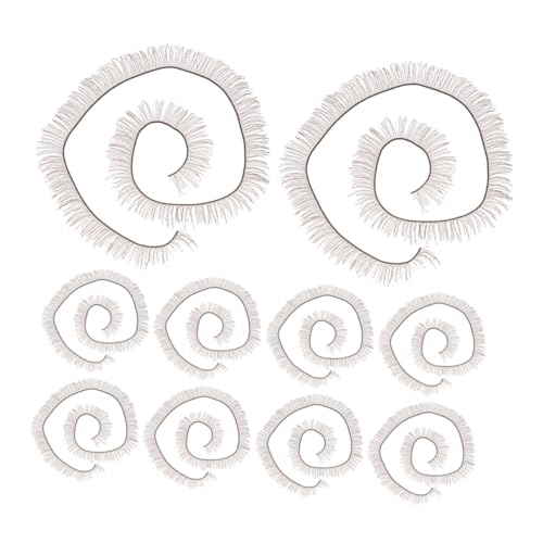 ibasenice 20 Stück Puppen Falsche Wimpern Flauschige Wispy Wimpern Pinzetten Set Puppen Falsche Wimpern Streifen Wimpernstreifen Gefälschte Wimpern Halbe Wimpern Faux Duo von ibasenice