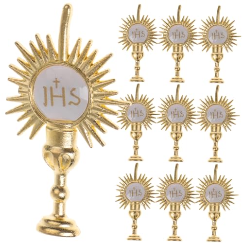ibasenice 20 Stück Religiöse Partyartikel Erste Religiöse Weihnachtsdekorationen Dekorationen Religiöse Ornamente Religiöse Party Ornamente Tortenaufsatz „Heilige Bibel“ J Goldene von ibasenice
