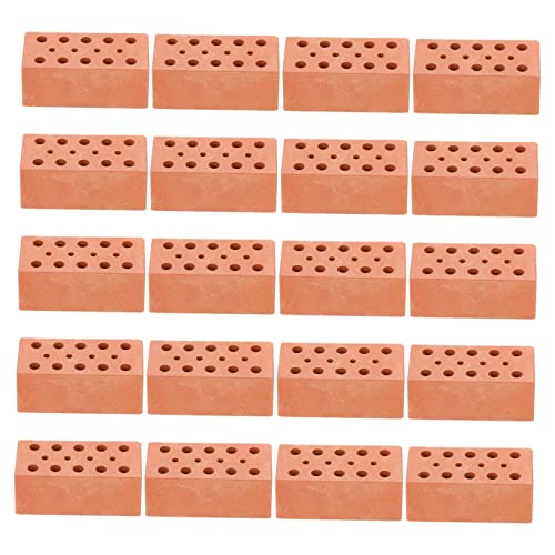 ibasenice 20 Stück Simulierte Ziegelmodelle Wandfliesen Mini Modellbau Mini Kunstziegel Mini Spielsteine Gefälschter Ziegel Sand Tisch Ziegel Dekore DIY Layout Ziegel Dekore von ibasenice