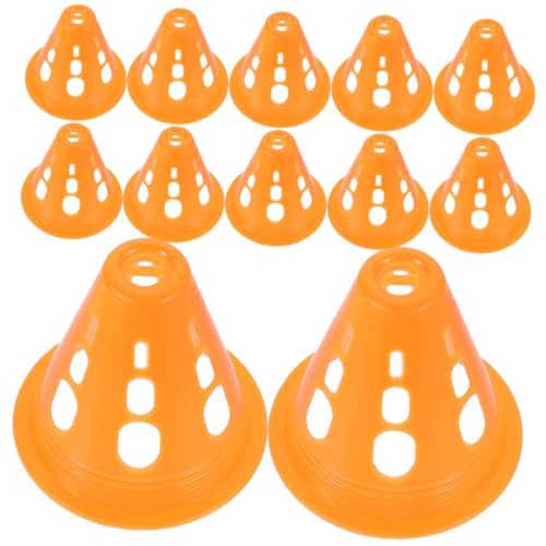 ibasenice 20 Stück Skates-Hindernis Ausbildung Sport Zapfen Training Fussball Skate Zubehör Skatekurs Fussball trainingszubehör kleine Mini -Verkehrskegel Mini- Plastik Orange von ibasenice