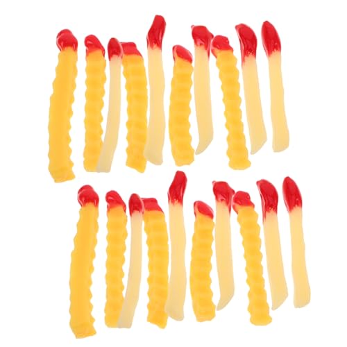 ibasenice 20 Stück Teiliges Fake French Fries Realistische Detailgetreue Simulation mit Ketchup Leichte Spielzeugdekoration für Küchenfotografie Restaurant und Party Deko von ibasenice
