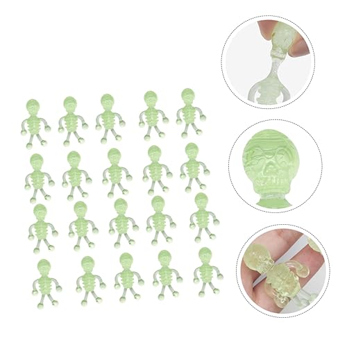 ibasenice 20 Stück Teiliges Leuchtende Kleine Spielzeuge aus Dehnbarem TPR Gummi Flexibles Strapazierfähiges Stressabbau für Erwachsene als Partygeschenk und Halloween Dekoration von ibasenice