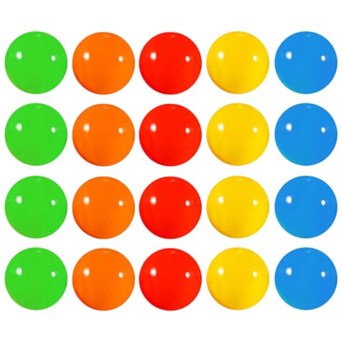 ibasenice 20 Stück Teiliges Lotteriebälle aus Kunststoff Bunte Party Aktivitätskugeln Kompakt und Leicht für Spiele Tombola Kindergarten und Firmenfeiern von ibasenice