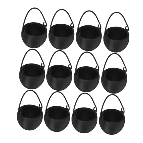 ibasenice 20stücke Kleiner Plastikkessel Mini-plastikkessel Kleiner Mini-Kessel Für Partys Figuren-Ornament Halloween-miniaturkessel Kleine Figuren von ibasenice