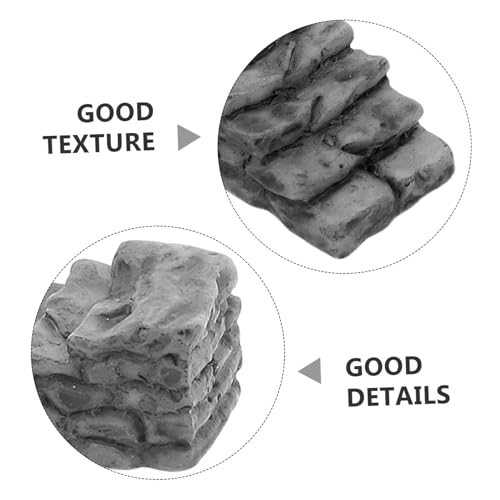 ibasenice 20 Stück Teiliges Miniatur Steintreppen Gebogene und Gerade Resin Realistische Puppenhaus Treppen für Bonsai Gartendekoration Vielseitige Miniatur Zubehör für DIY von ibasenice