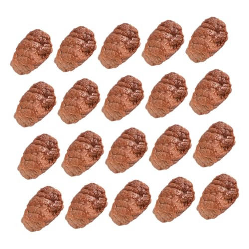 ibasenice 20 Stück Teiliges PVC Fake Beef Blocks Realistisch Gestaltete Künstliche Fleischmodelle Langlebig und Detailgetreu für Rollenspiel Küche und Sensorische Entwicklung von ibasenice