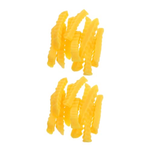 ibasenice 20 Stück Teiliges Realistische Fake French Fries Deko Künstliche Fast Food Modelle für Küchenpräsentation und Partydekoration Dauerhafte Snack Shop Ausstellungsobjekte von ibasenice