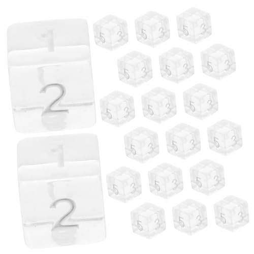 ibasenice 20 Stück Transparente настольные игры spielwürfel Tischspiele spielewürfel -Layouts mehrseitige tragbare Spiel Spiel-Requisiten große Acryl von ibasenice