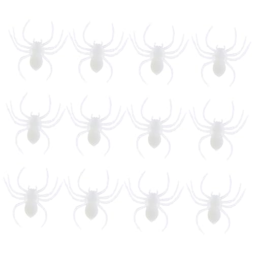ibasenice 20 Stück Trickspielzeug Party Spinnendekor Gefälscht Halloween Spider Decor Glühen Halloween- Streich Dekorationen Drinnen Netze Groß Halloween-spinne Halloween- von ibasenice