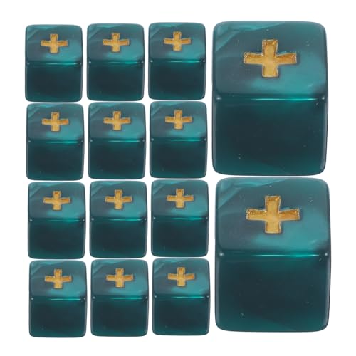 ibasenice 20 Stück arithmetische Lehrmittel Spielwürfel für den Mathematikunterricht Mathe-Spiel stapeln Würfelspiel lehrreich Kinderspielzeug Acryl Green von ibasenice