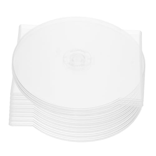 ibasenice 20 Stück -hülle Runde Muschelschalenkoffer DVD-Jewel-case Fälle Für Disketten Klarsichthülle Für Eine Einzelne Disc Schutzhülle DVD-Halter Clamshell Disc Fall Transparent Plastik von ibasenice