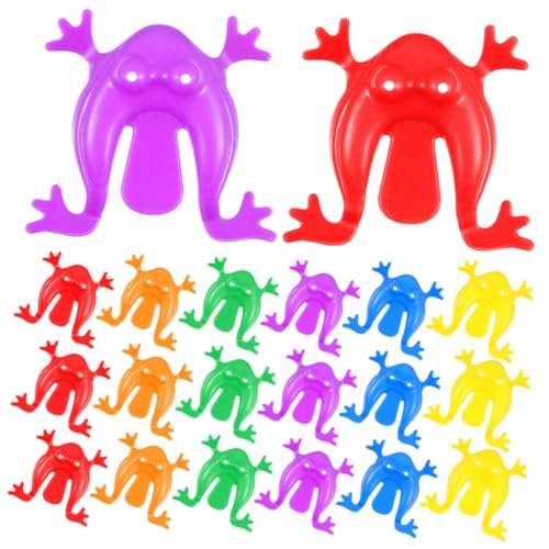 ibasenice 20 Stück kreatives interaktives Interactive Toys springen kleine Mini-Frosch- Plastikfrösche von ibasenice