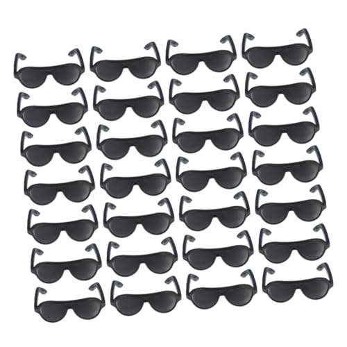 ibasenice 200 Puppensonnenbrille winzige Sonnenbrillen für Puppen Miniaturbrille puppenhaus Handwerk Puppenbrille Puppenzubehör selber Machen Mini-Brille Dollhouse Decor Schwarz von ibasenice