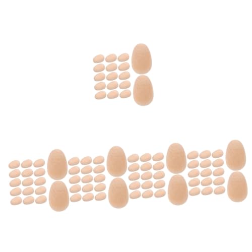 ibasenice 200 STK Simulierte Eier Aus Holz Mini-Eier Holzeier Zum Basteln Unbemalte Holzeier Eier Zum Bemalen So Tun, Als Würden Sie Spielen Eier Spielzeug Hölzern Gefälschte Eier Kind von ibasenice