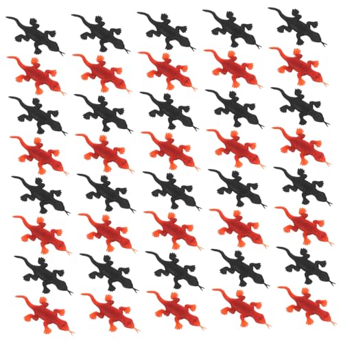 ibasenice 200 Stück Realistische Eidechsen PVC Figuren Detailgetreue Künstliche Gecko Spielzeuge Vielseitig für Wissenschaftsunterricht Halloween Dekorationen Partygeschenke Lernspielzeug von ibasenice