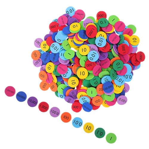 ibasenice 200st Denkspiel Mathe-zähler Für Grundschüler Bildungs-disc Mathezähler Für Kinderscheibe Platzwert-zählchips Mathematische Zählscheiben Zahlen Zählen Chips Eva von ibasenice