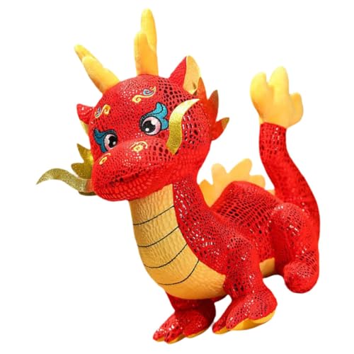 ibasenice 2024 Jahr des Drachen Maskottchen Puppe Hat Einen Guten Start In Die Jahrestagung Puppe Zodiac Simulation Drache Plüschtier 24Cm Kuscheltier Das Tier Tiere von ibasenice