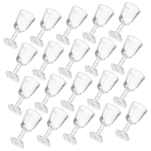 ibasenice 20Pcs Mini Weinglas kleine Gläser Miniatur-Küchenspielzeug Mini-Tasse Partyartikel für Mini- Figuren Kleinkindspielzeug Miniaturspielzeug Mini-Rotweinbecher Harz von ibasenice