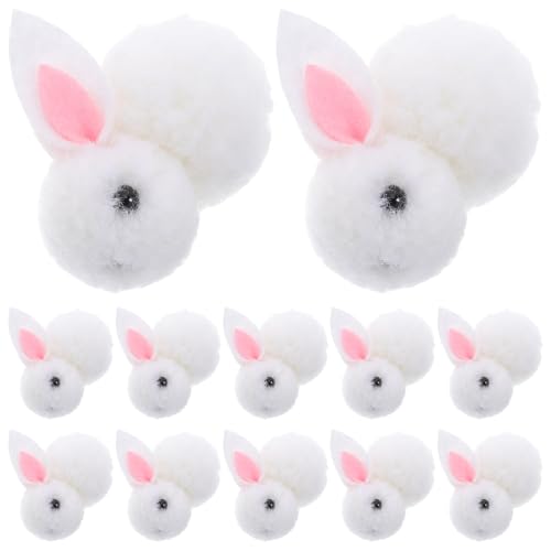 ibasenice 20St Hase Stoffhase Plüsch Kaninchen Bastel Zubehör Süße Deko Figuren Kleine Plüschhasen Bilderrahmen klein Handlocher Plüschkaninchen selber Machen Miniatur-Tierfiguren Weiß von ibasenice