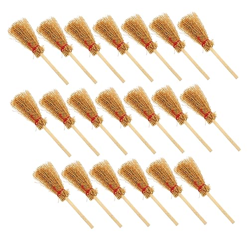ibasenice Halloween Puppenhaus 20pcs Miniatur Hexenbesen Foto Requisiten Für Mini Szene Sets von ibasenice
