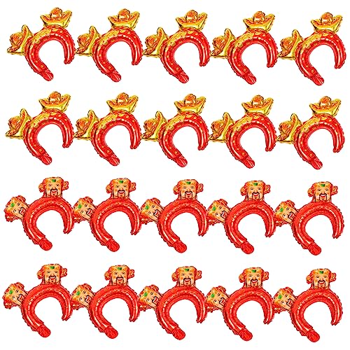 ibasenice New Year Mall Store 20 Stück Chinesische Dekorative Reichtumsballons Des Reichtums Barrenform Aluminiumfolie Festliche Dekoration für Feiern von ibasenice