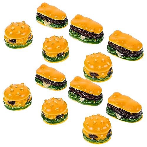 ibasenice 20 Stücke Miniatur Burger Spielzeug Lebensmittel Set Puppe Mini Lebensmittel Modelle Simulierte Burger Decor von ibasenice