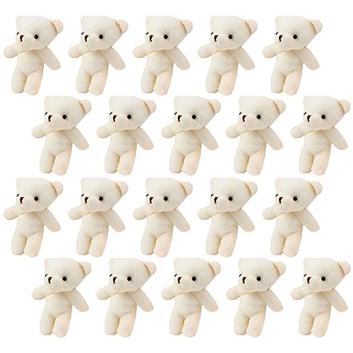 ibasenice 20st Mini-bär- Gekritzel Kleine Plüschtiere Schlüsselanhänger Bärenanhänger Multifunktionaler Bärenanhänger Hängende Mini-bärenfiguren Kleine Bären Plüschbären Stoff von ibasenice