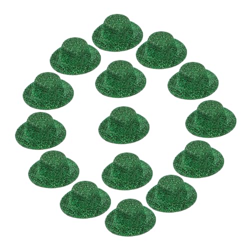 ibasenice 20st Mini-jazzhut Miniaturhut Geburtstagsmützen Für Mini-weihnachtsmützen Mini-Cowgirl-Hut Miniaturhüte Zum Basteln Mini-Sachen Dark Green Feiner Farbiger Stoff von ibasenice
