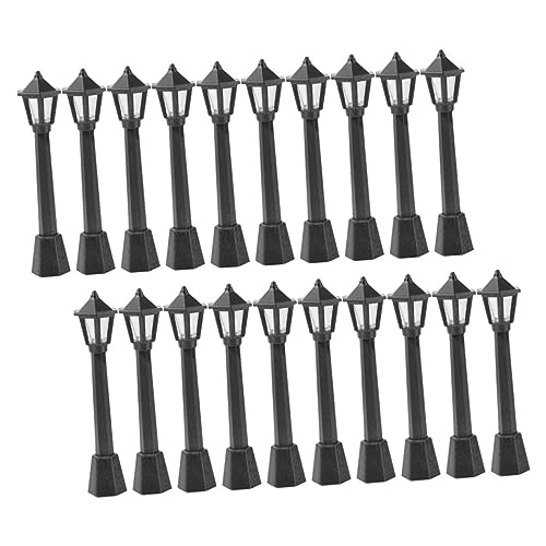 ibasenice 20st Mini-straßenlaternenmodell Post-lampen-Figuren Mini-szenenlampe Miniatur-straßenlaternen Mikroskopisches Modelllicht Miniatur Laternenpfahl Figur Mini-zubehör Black Plastik ibasenice 20st Mini-straßenlaternenmodell Post-lampen-Figuren Mini-szenenlampe Miniatur-straßenlaternen Mikroskopisches Modelllicht Miniatur Laternenpfahl Figur Mini-zubehör Black Plastik von ibasenice