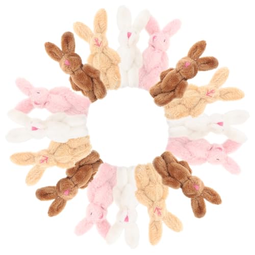 ibasenice 20st Plüschhasenpuppe Stofftierpuppe Mini-Kaninchen-plüschtier Hasenpuppe Hasenornament Mini-plüschkaninchen Kaninchenverzierung Hasen Dekorationen Kurzer Plüsch von ibasenice