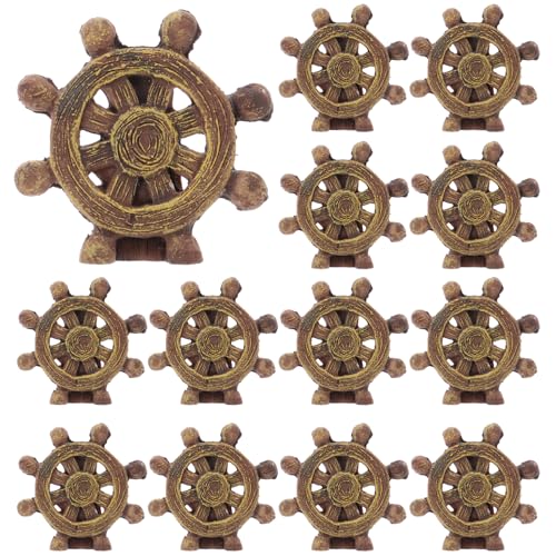 ibasenice Mediterranen Stil Mini Ruder Decor Set 20 Stücke Nautischen Miniatur Ruder Sand Tisch Puppenhaus von ibasenice