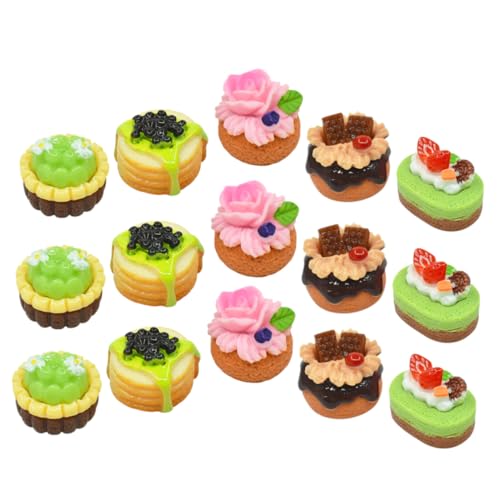ibasenice 5 Arten Mini-kuchenmodelle 20 Stück Rollenspiel-lebensmittelsets Für Puppenhaus von ibasenice