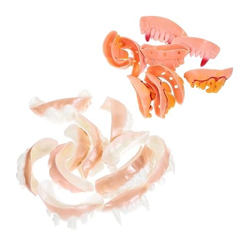 ibasenice 22 Stück Halloween Zahnersatz Spiel Flipper Gefälschter Zahnersatz Hallo Zahnpasta Schnapp Party Zahnersatz Requisiten Zum Schleifen Von Füllstoff Zahnbürsten Mundflecken von ibasenice