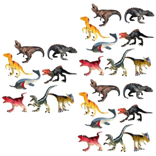 ibasenice 24 STK Kind Dinosaurier Spielzeug Modell Dinosaurier-Figur Miniatur-Dinosaurier Lernspielzeug Kleine Dinosaurierfiguren Kinderspielzeug Dinosaurier-dekor Künstlich Schmücken von ibasenice