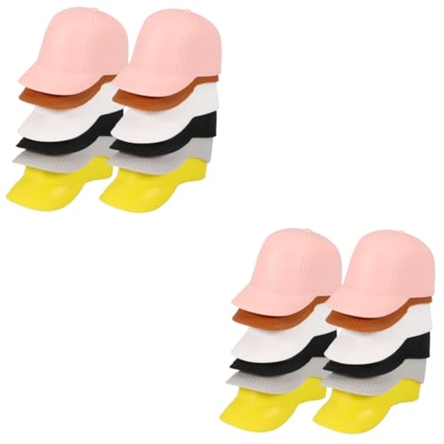 ibasenice 24stücke Teiliges Miniatur Duckbill-hüte Für Puppen Bunte Sonnenhüte Mit Uv-Schutz Für -Dekorationen Und Puppenoutfits Langlebiges Kunststoffmaterial Für Kreative von ibasenice