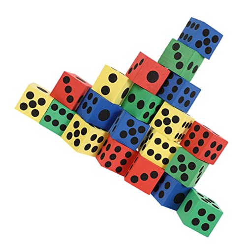 ibasenice 24 STK Schaumwürfel Amusement Indoor Spiele Toy dekoringe glücksperiment spielsachen Unterhaltungswürfel Mini-Würfel-Requisite Punktwürfel Würfelspiel Würfel-Layout Eva von ibasenice