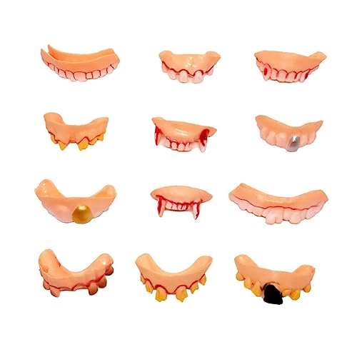 ibasenice Halloween-Requisiten 24 STK Halloween zähne Halloween Scherzartikel falsche zähne hässlich Spielzeuge Halloween kostüm Erwachsene gefälschtes Zahnmodell lustiges Zahnmodell von ibasenice