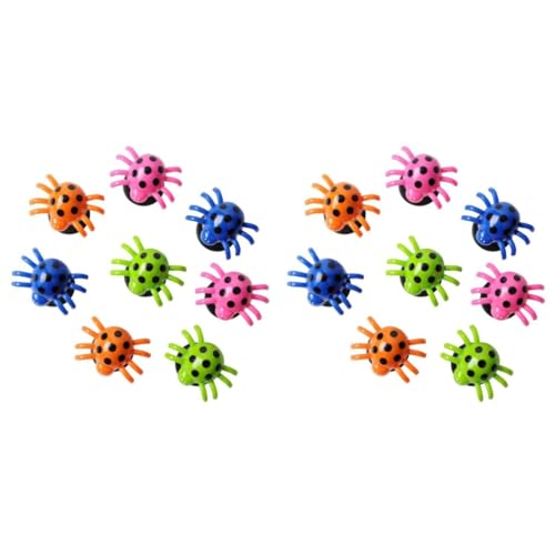 ibasenice Kinder HüPfende Spinnen Spielzeug, 24 StüCk Schaukelspinnen Aus Kunststoff, Assortierte Farben, 4.5x4.5x6.6cm, Ideal FüR Kreatives Spielen Und Motorische FäHigkeiten von ibasenice