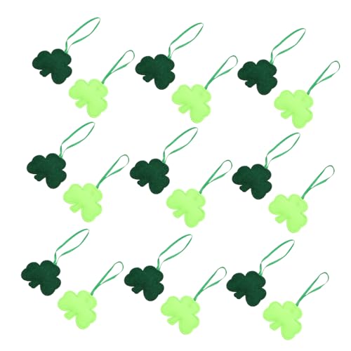 ibasenice Kleeblatt-dekorationen Bruchfest 24 Stück Lucky Patrick Day Hängedekorationen von ibasenice