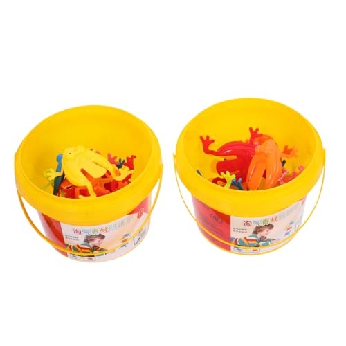 ibasenice 24 Stück Frosch Tiere Mini Frösche Plüsch Zum Fingerdrücken Pressspielzeug Lustige Partygeschenke Kleines Für Springende Spielzeuge Plastik von ibasenice