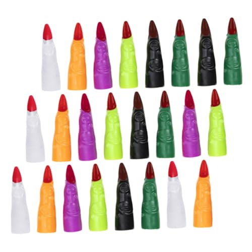 ibasenice 24 Stück Halloween-nagelset Falscher Finger Skelett Nagel Charms Plüsch Zappelt Fingerpuppen Für Kleinkinder Halloween-hexenfinger Falsche Finger Streicheln Reiz Seltsam Plastik von ibasenice