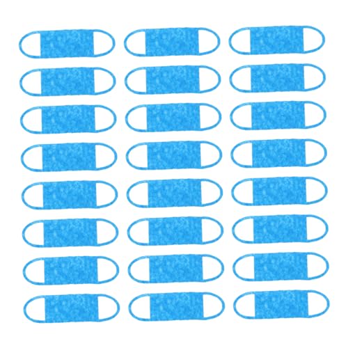 ibasenice 24 Stück Mini-Maske bastelset basteln für kindertagsgeschenk spielsachen kinderknallzeug puppenhaus Maske Miniatur-Maskenstütze Stoff Blue von ibasenice
